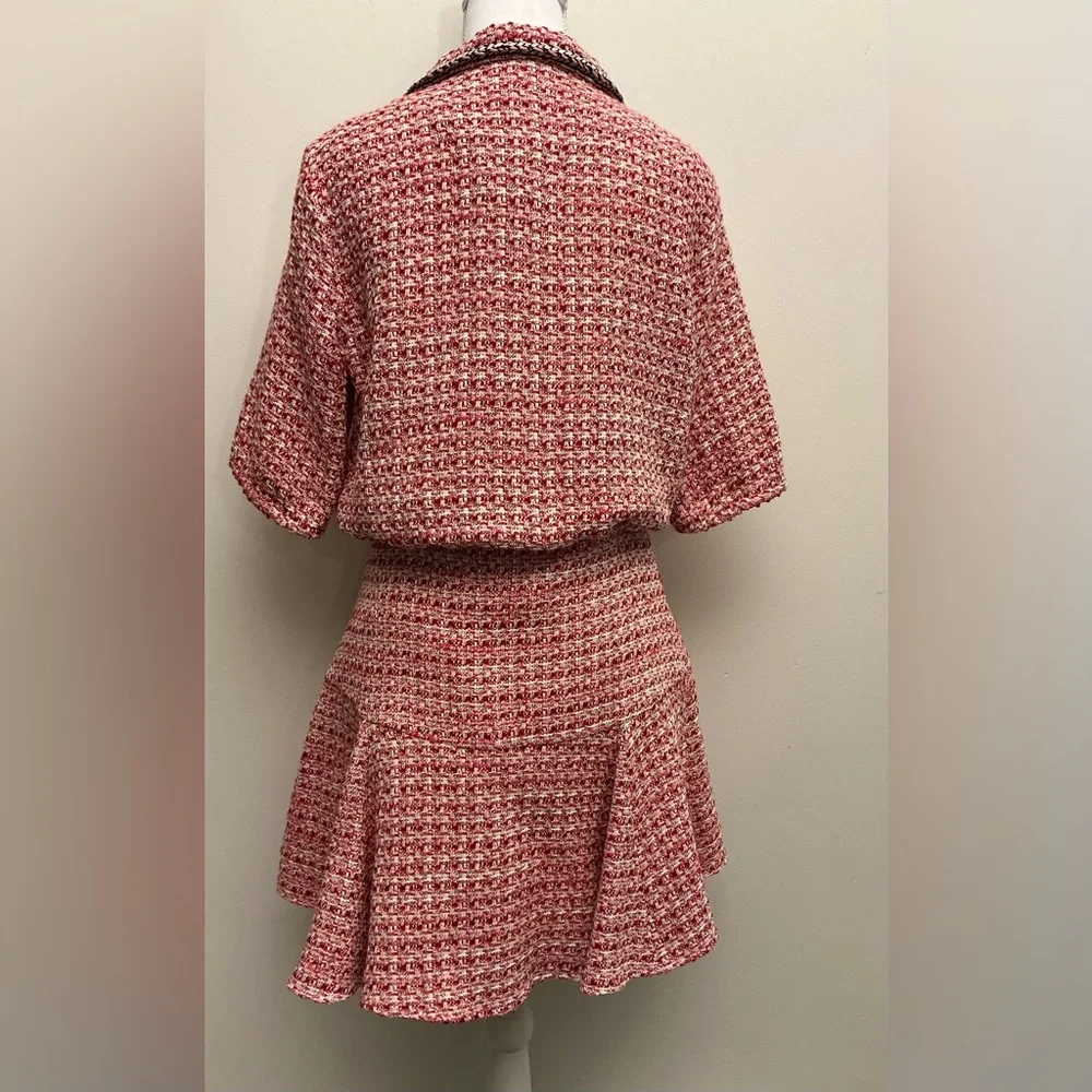 MAJE SET Pink Tweed Top & Skirt! - Picture 7 of 13